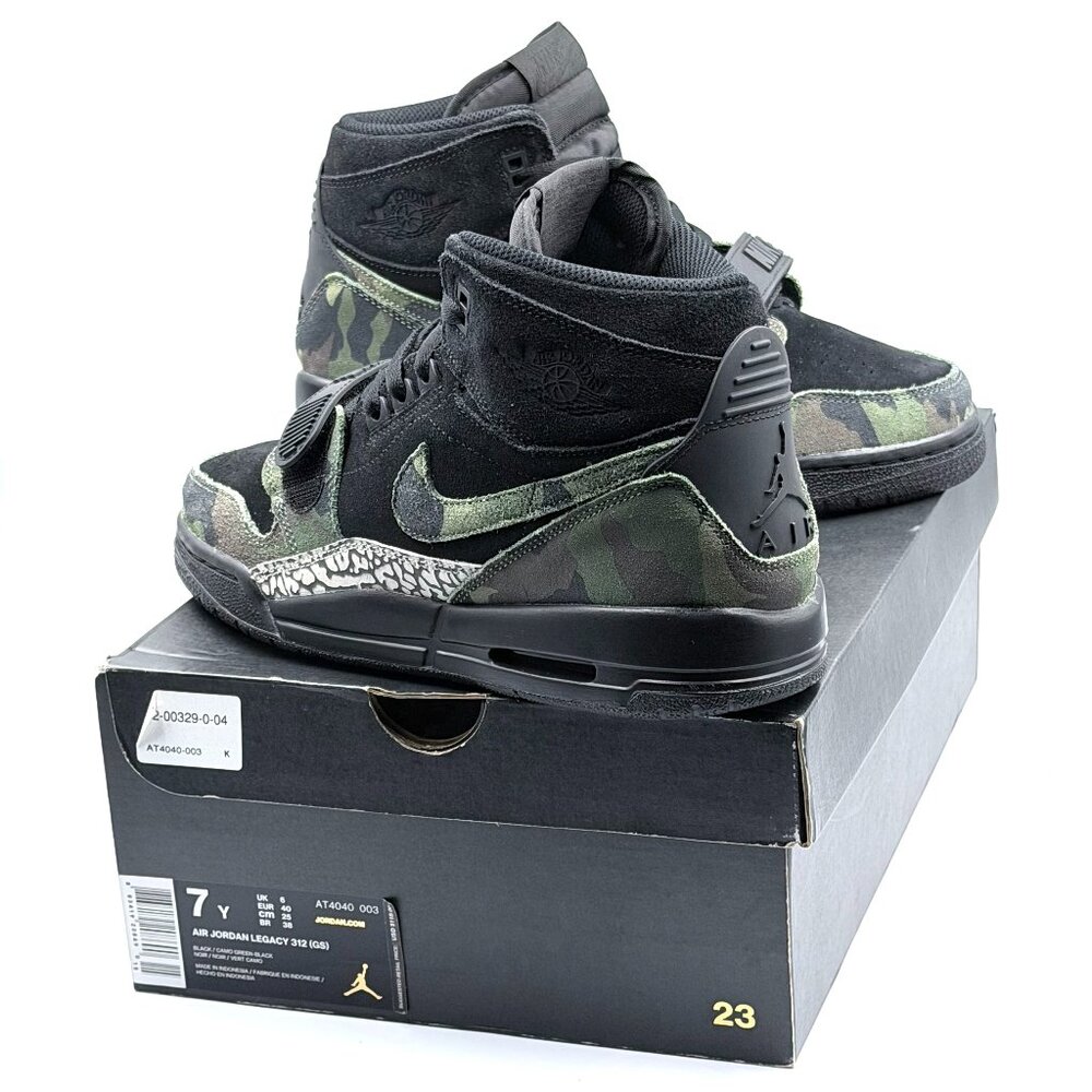 Air Jordan Legacy 312 GS 'Black Camo Green'